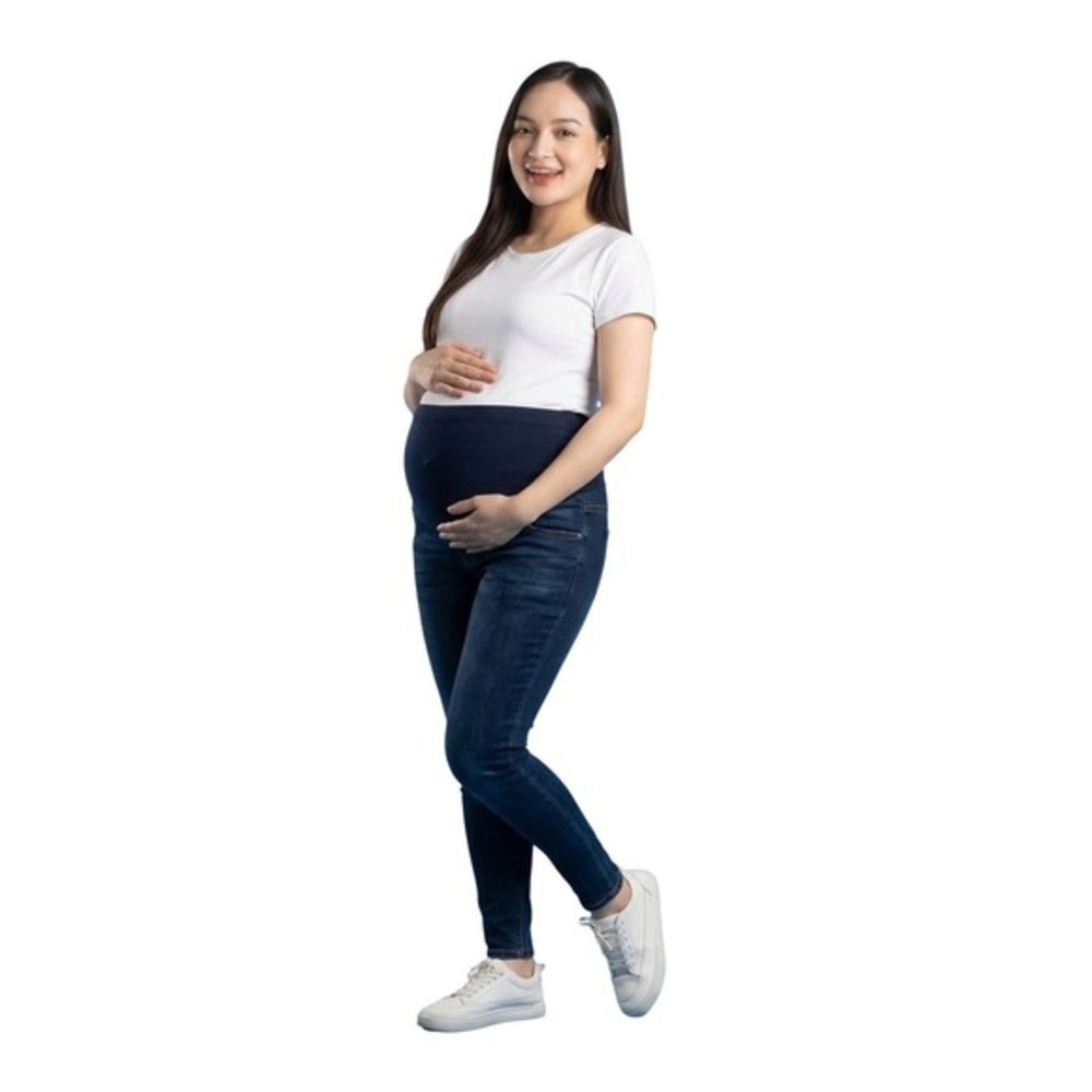 Indigo Blue Maternity Skinny Jeans Womens Small Dark Wash Secret Fit Belly Denim